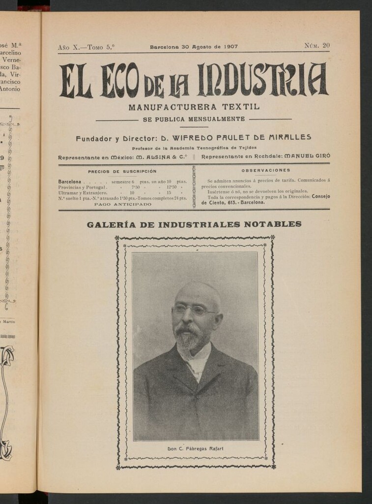 Miniatura de El Eco de la Industria de agosto de 1907