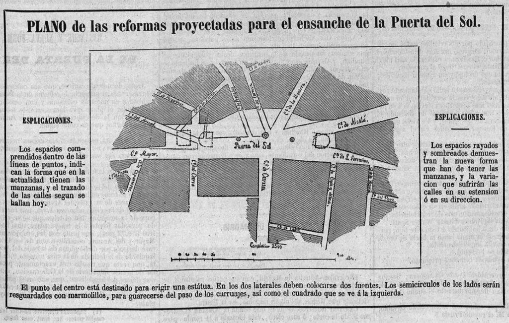 Miniatura de Plano de las reformas proyectadas para el ensanche de la Puerta del Sol [Proyecto de la Junta Consultiva]