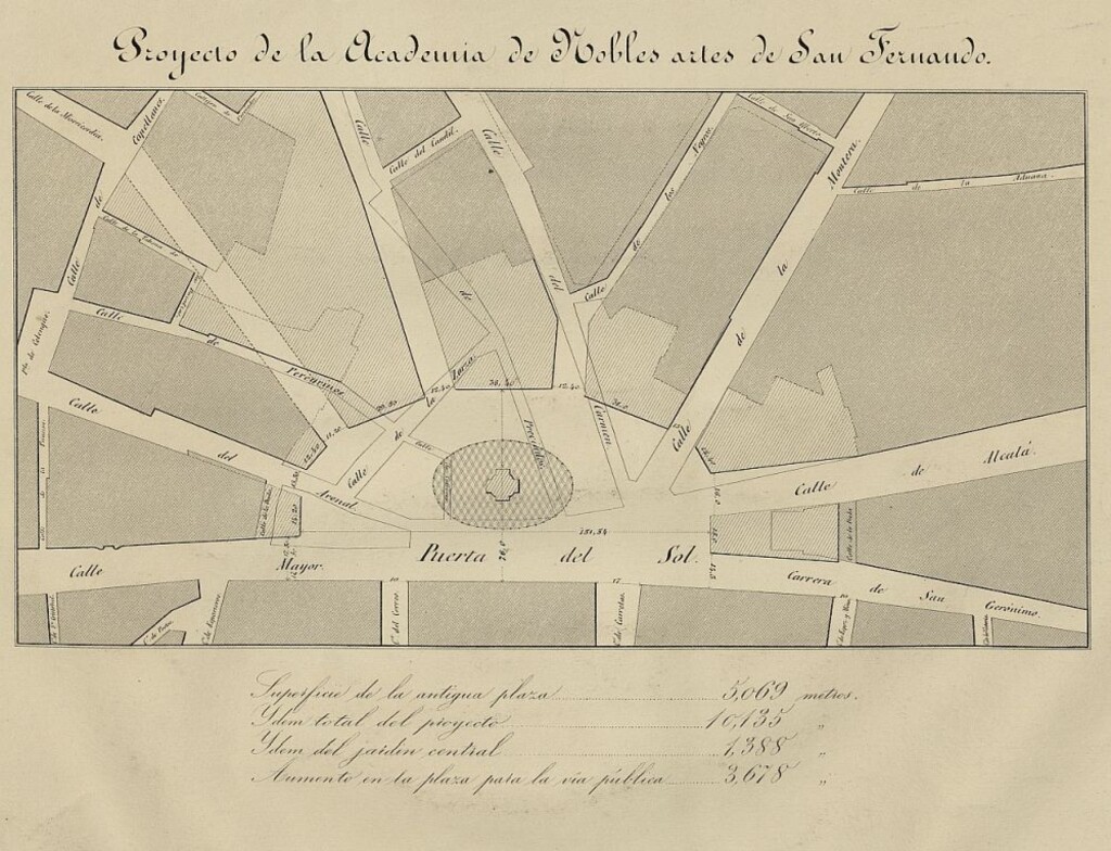 Miniatura de Proyecto de la Academia de Nobles Artes de San Fernando para la reforma de la Puerta del Sol