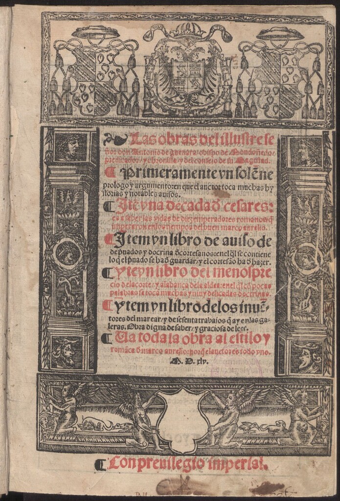 Miniatura de Las obras del illustre señor don Antonio de gueuara obispo de Mondoñedo ...