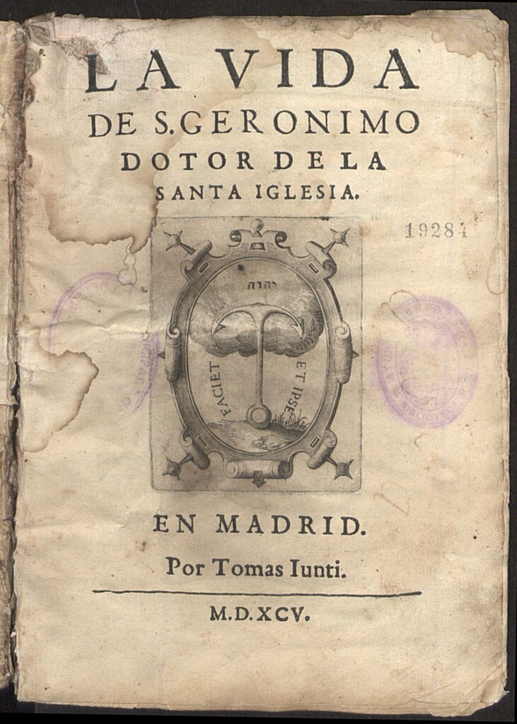 Miniatura de La vida de S. Geronimo dotor de la Santa Iglesia