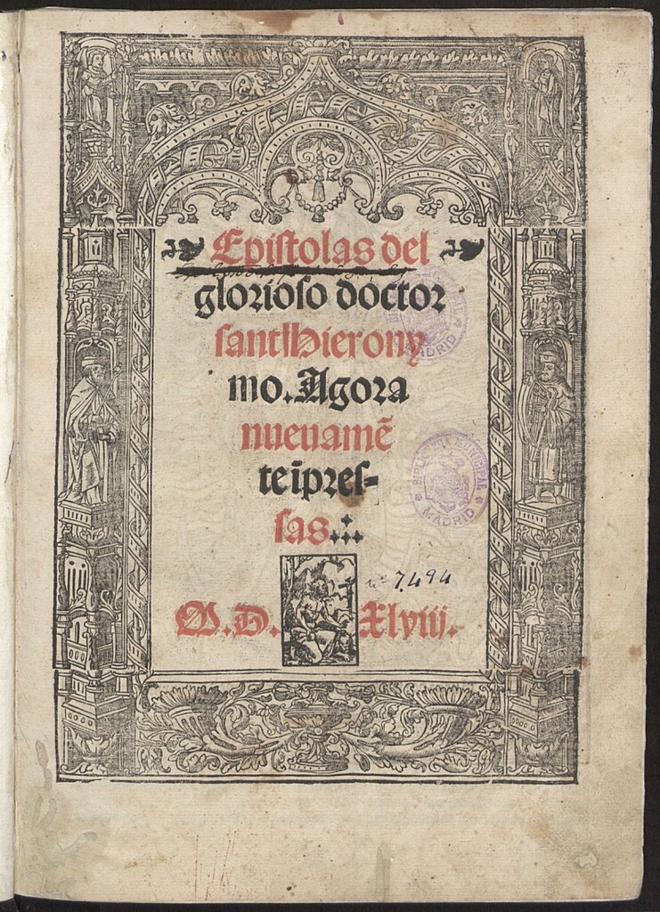 Miniatura de Epistolas del glorioso doctor sant Hieronimo