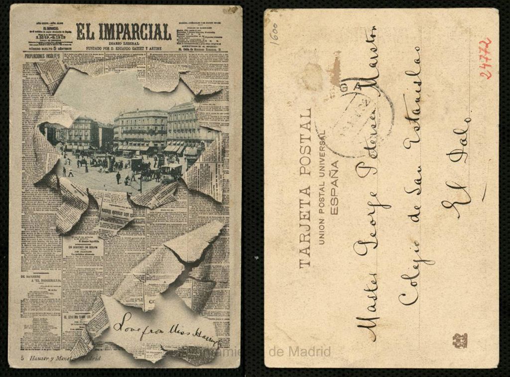 Miniatura de Puerta del Sol y periódico El Imparcial