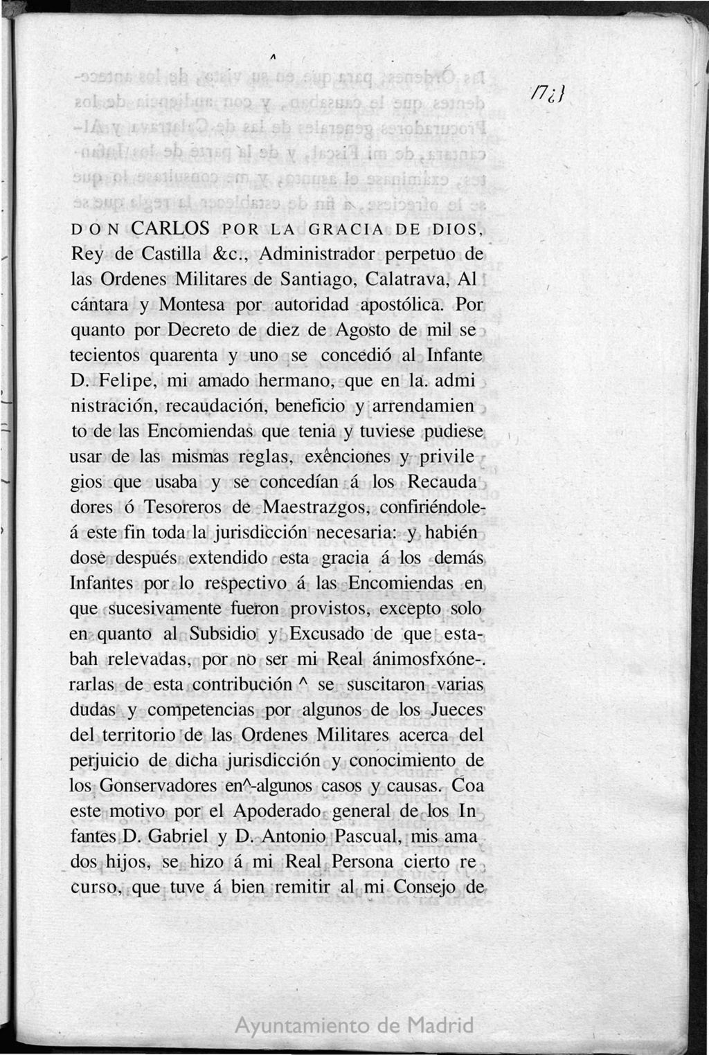 Miniatura de Cédula, 1787-11-13