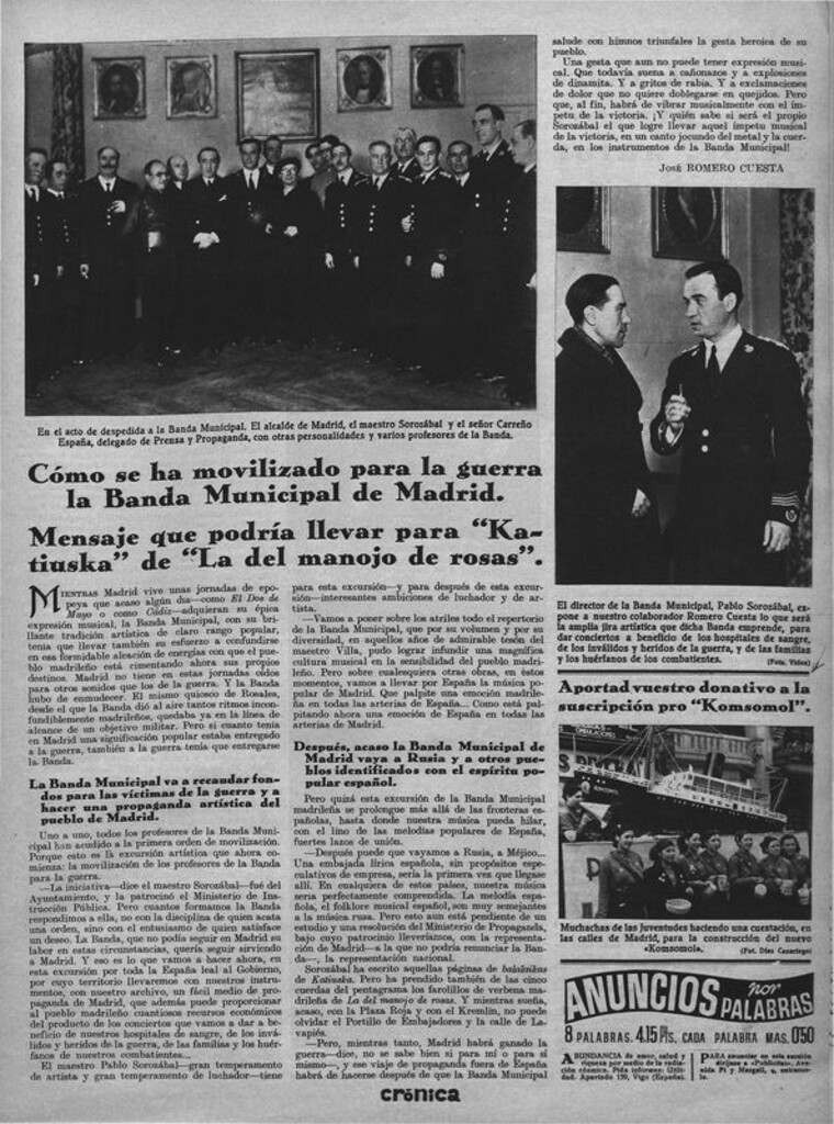 Miniatura de Cómo se ha movilizado para la guerra la Banda Municipal de Madrid