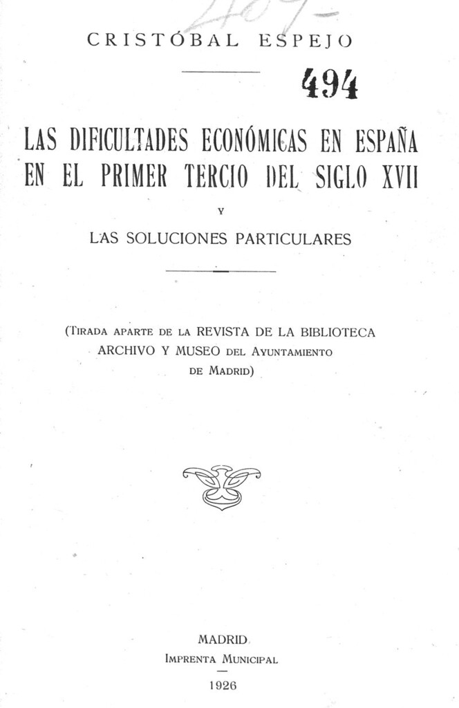 Miniatura de Las dificultades económicas en España en el primer tercio del siglo XVII y las soluciones particulares