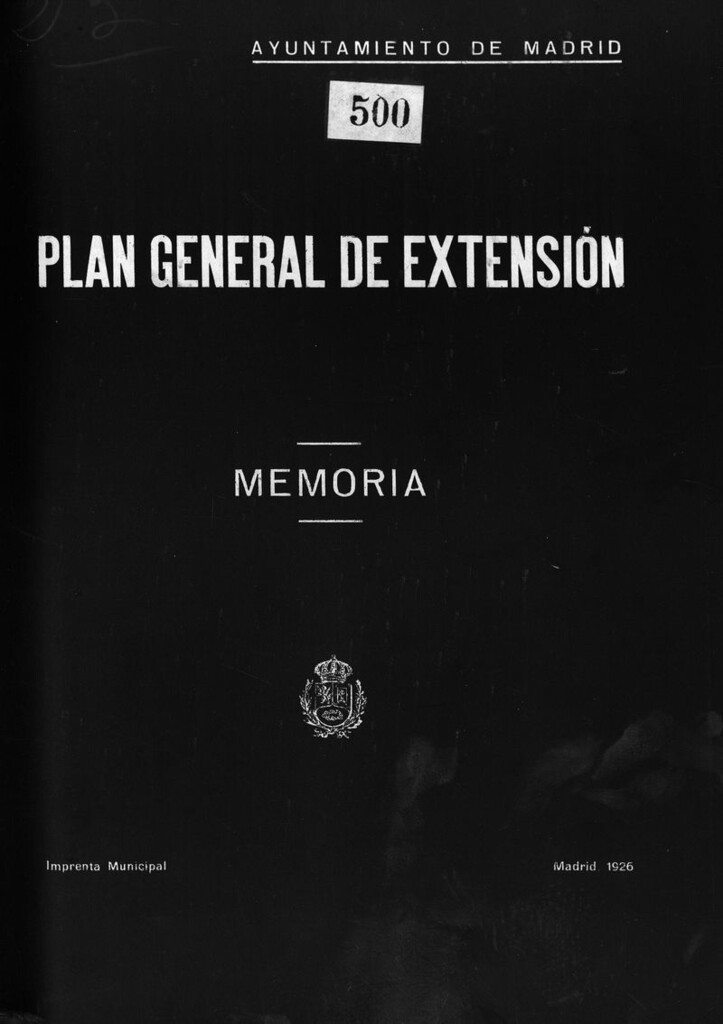 Miniatura de Plan general de extensión. Memoria