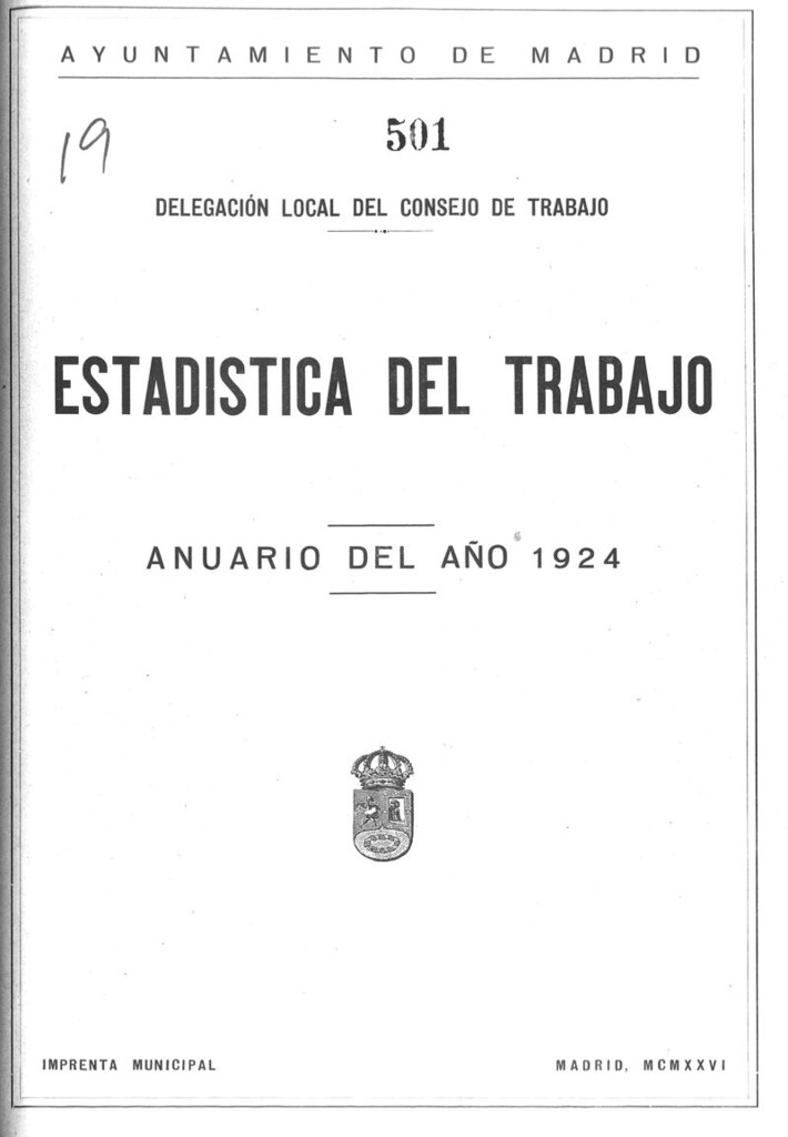 Miniatura de Estadística del trabajo. Anuario del año de 1924