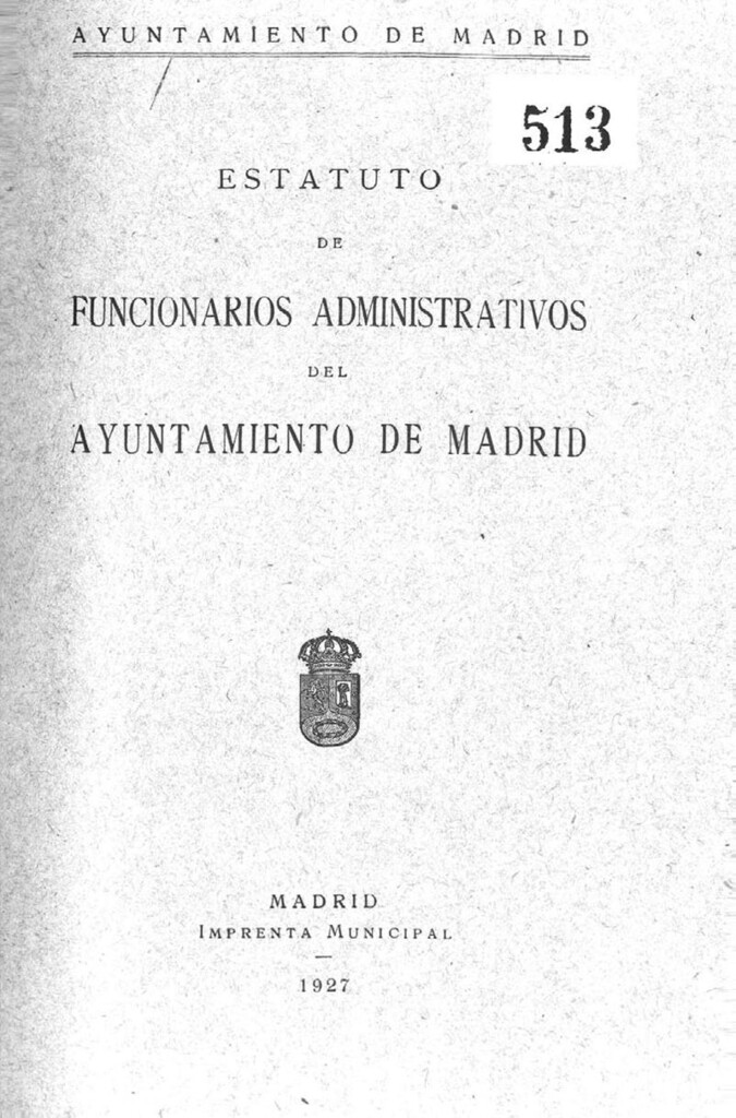 Miniatura de Estatuto de funcionarios administrativos del Ayuntamiento de Madrid