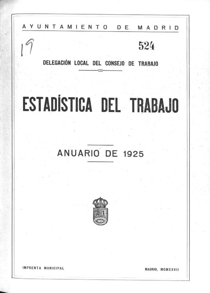 Miniatura de Estadística del trabajo. Anuario de 1925