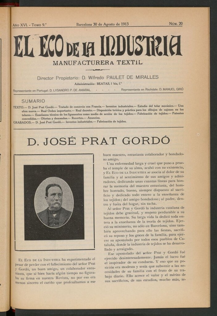 Miniatura de El Eco de la Industria del 30 de agosto de 1913