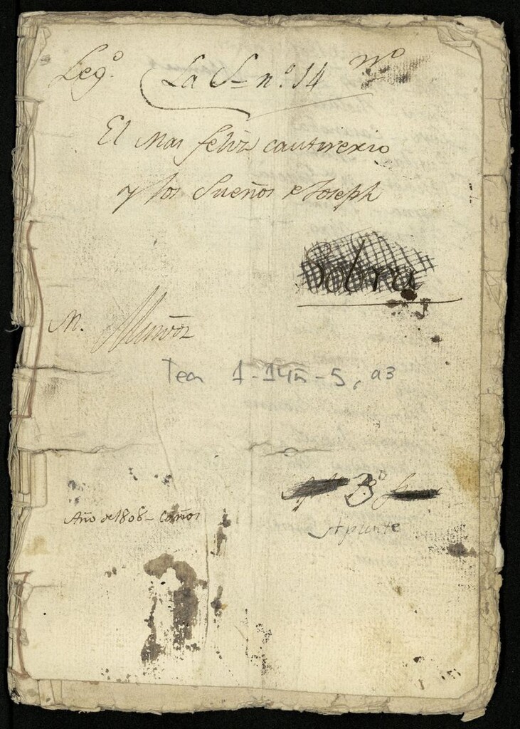 Miniatura de El más feliz cautiverio y Los sueños de José representada en los teatros de esta corte por la compañía de Ribera