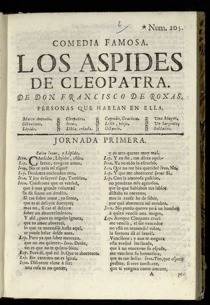 Miniatura de Los áspides de Cleopatra