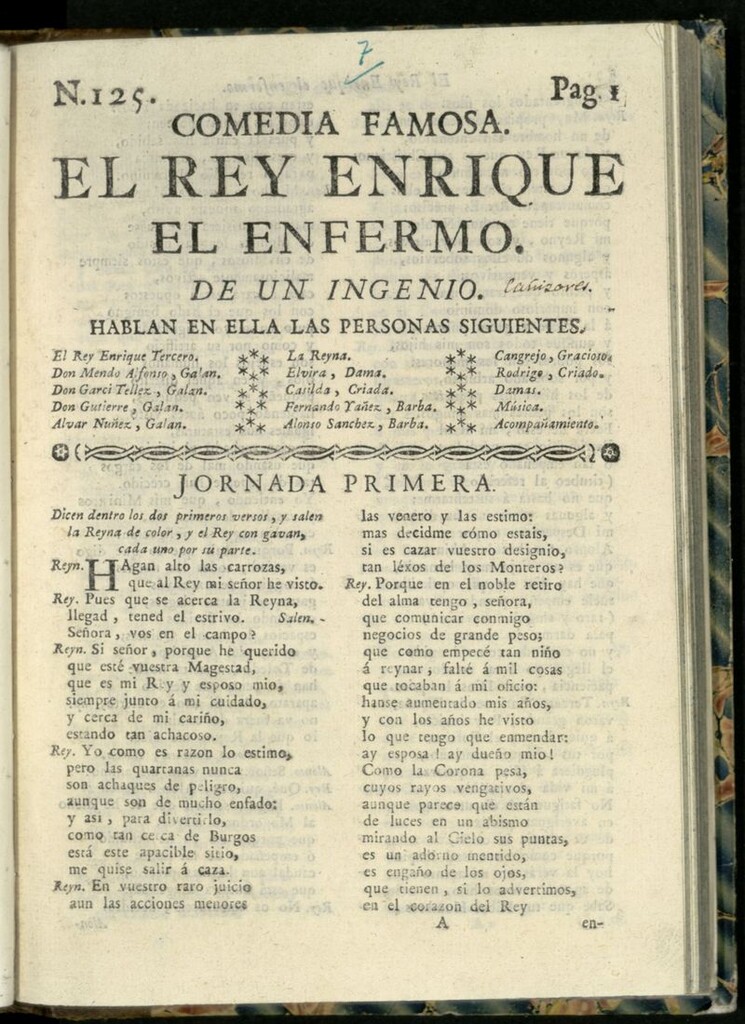 Miniatura de El rey Enrique el enfermo