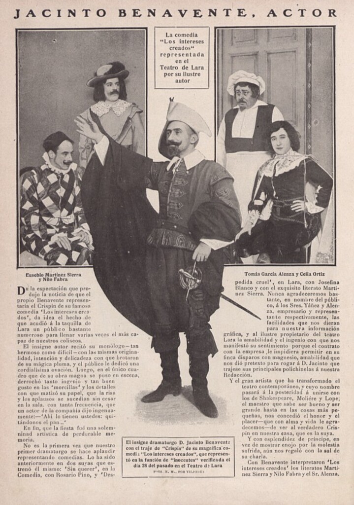 Miniatura de Jacinto Benavente, actor