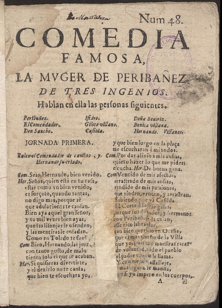 Miniatura de La mujer de Peribáñez