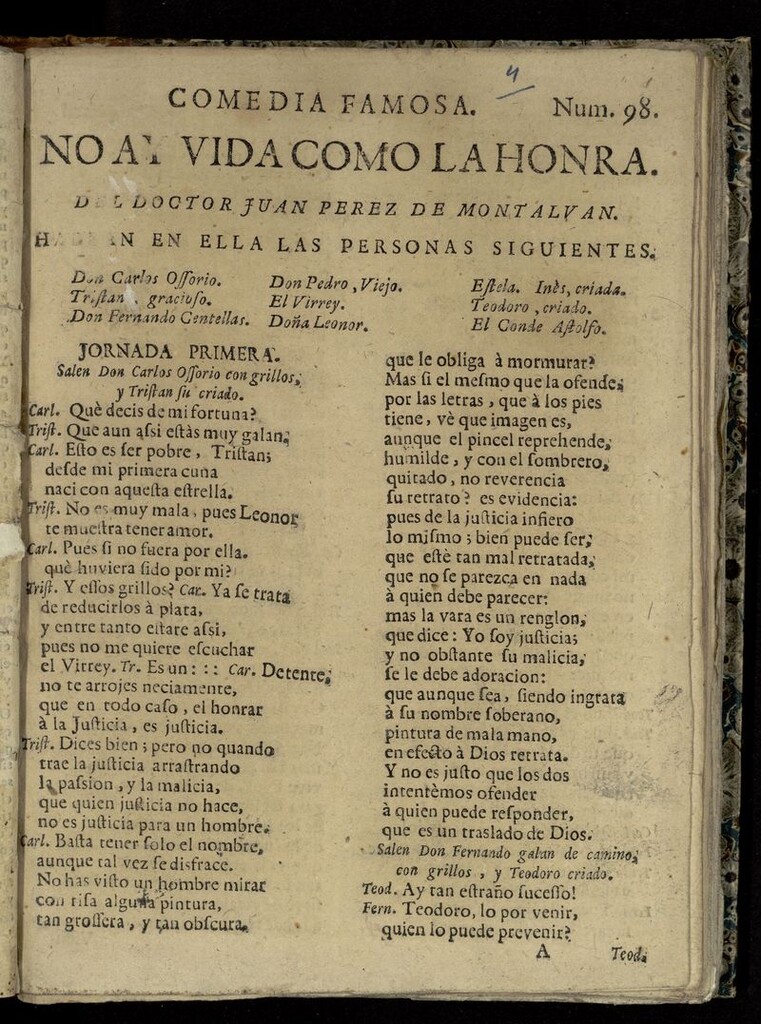 Miniatura de No hay vida como la honra