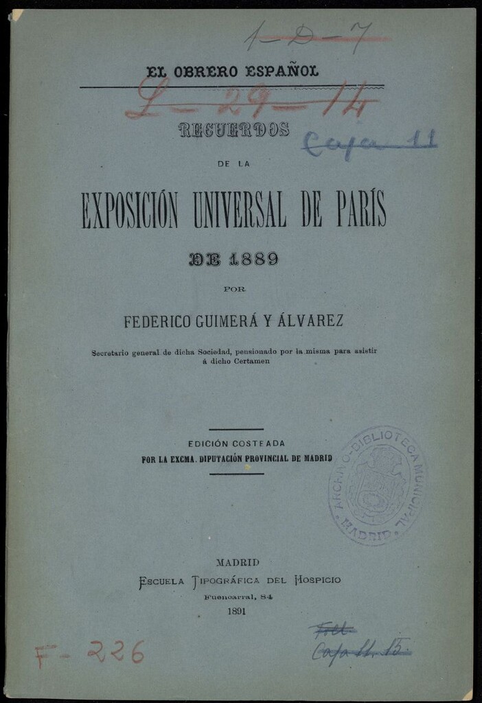 Miniatura de Recuerdos de la Exposición Universal de París de 1889