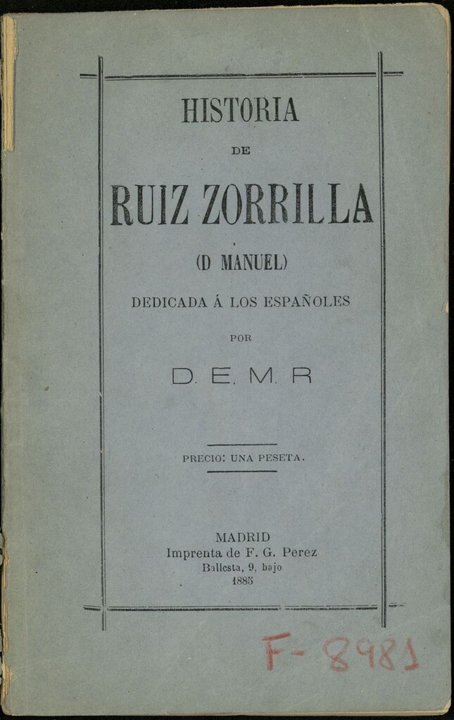 Miniatura de Historia de Ruiz Zorrilla (D. Manuel)