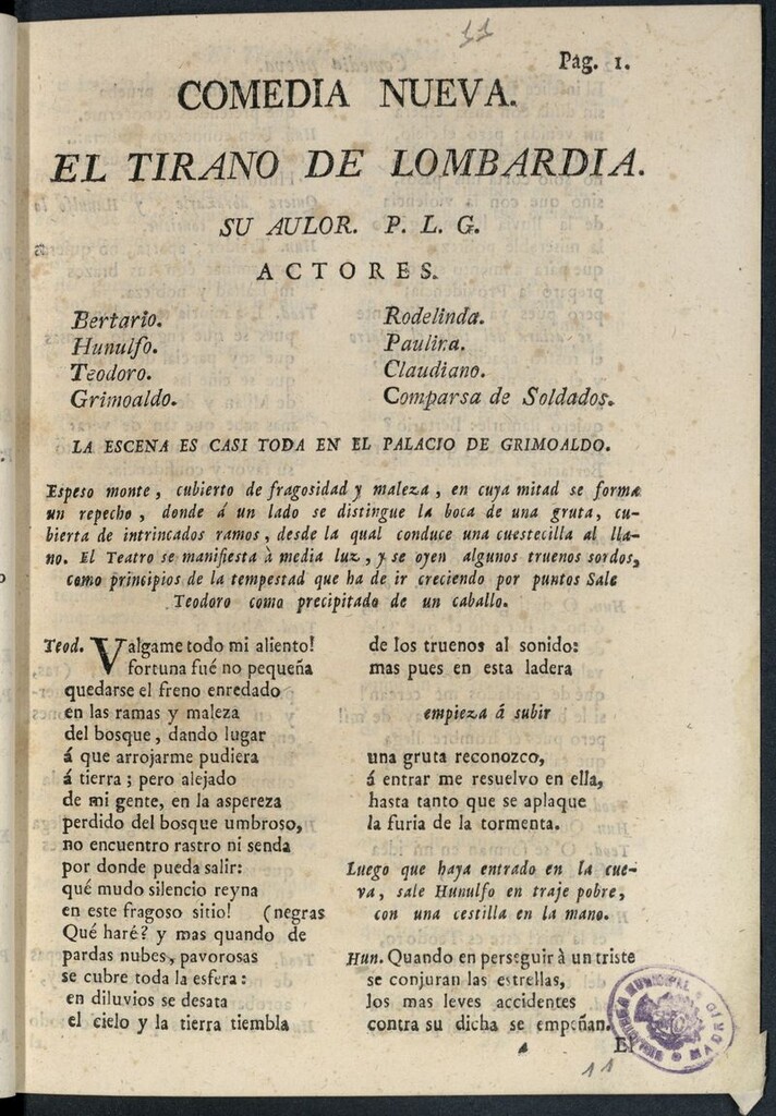 Miniatura de El tirano de Lombardia