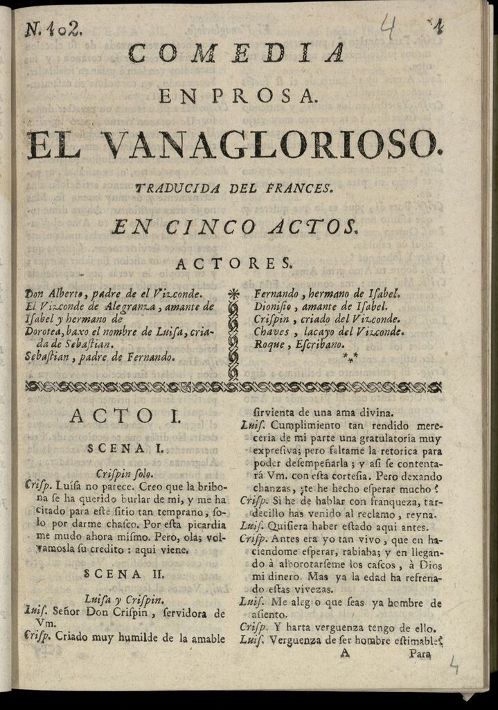 Miniatura de El vanaglorioso