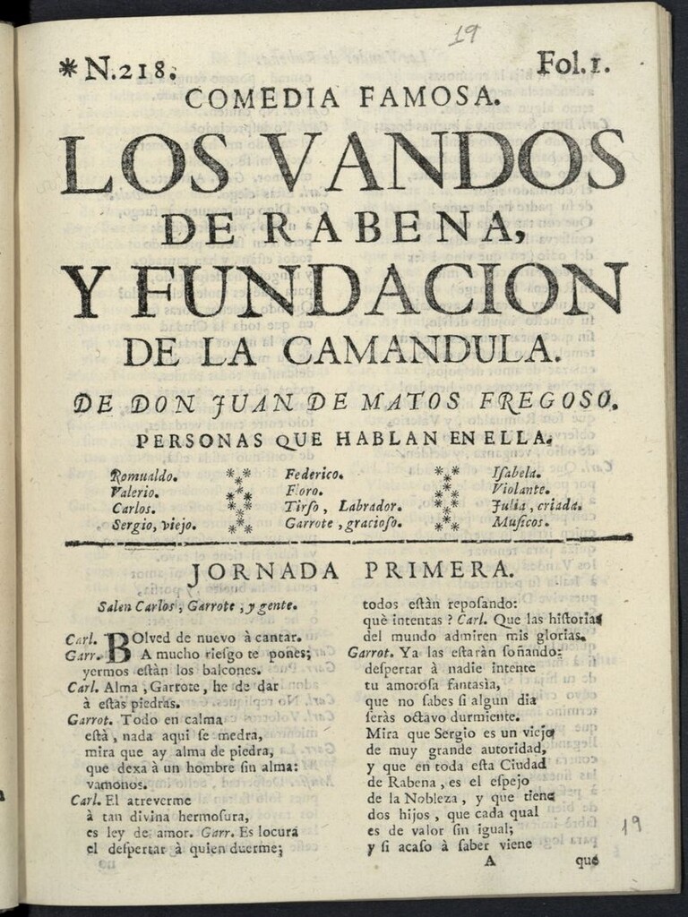Miniatura de Los Vandos de Rábena y fundación de la Camandula