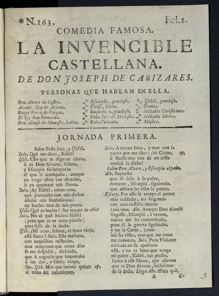 Miniatura de La invencible castellana