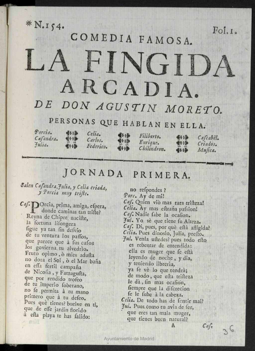 Miniatura de La fingida Arcadia
