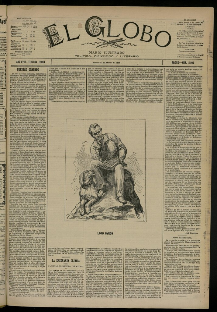 Miniatura de El Globo : diario ilustrado del 31 de marzo de 1892, nº 5990