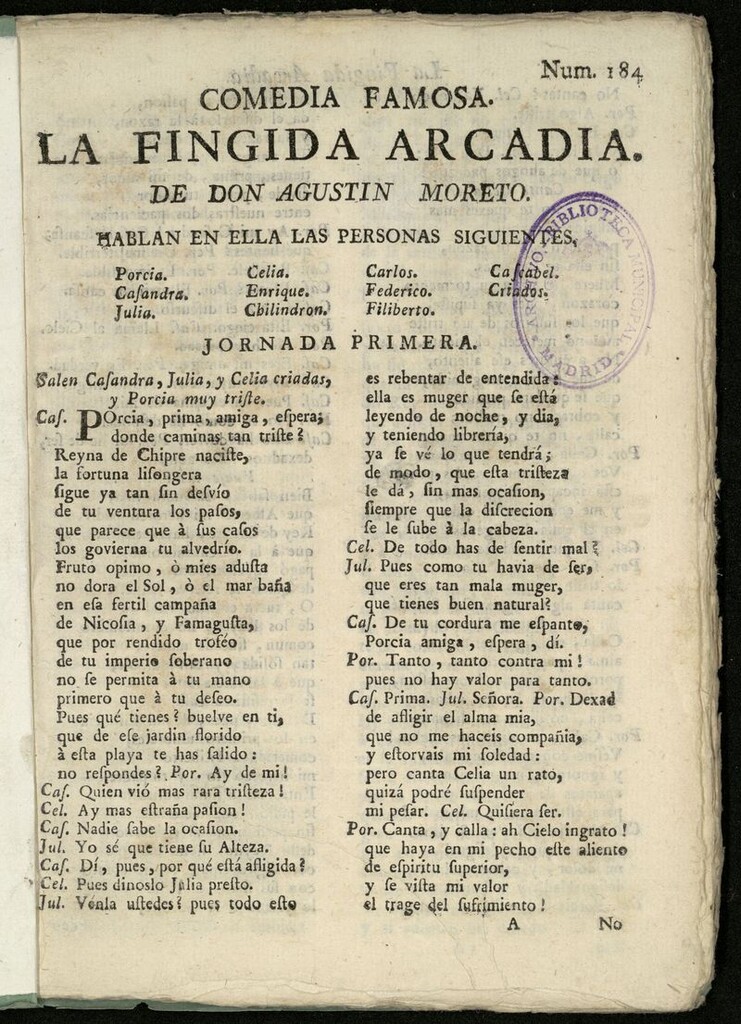 Miniatura de La fingida Arcadia