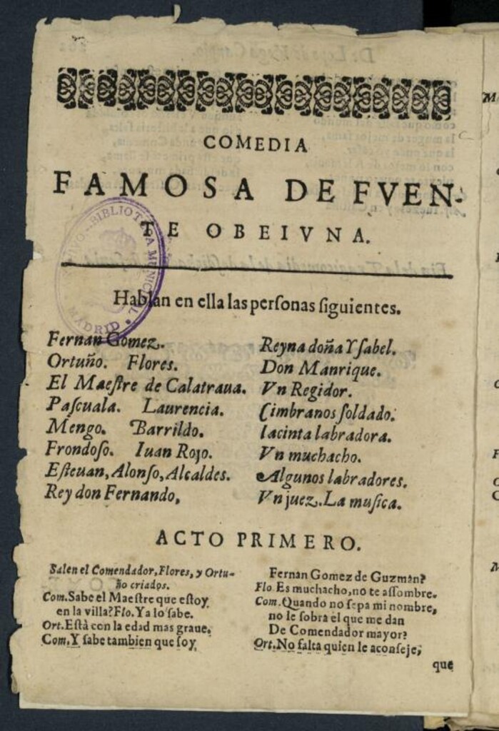 Miniatura de Fuenteovejuna