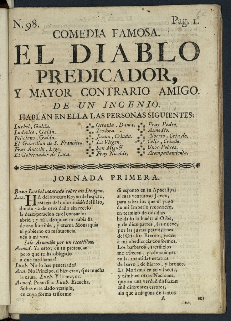 Miniatura de El diablo predicador y mayor contrario amigo