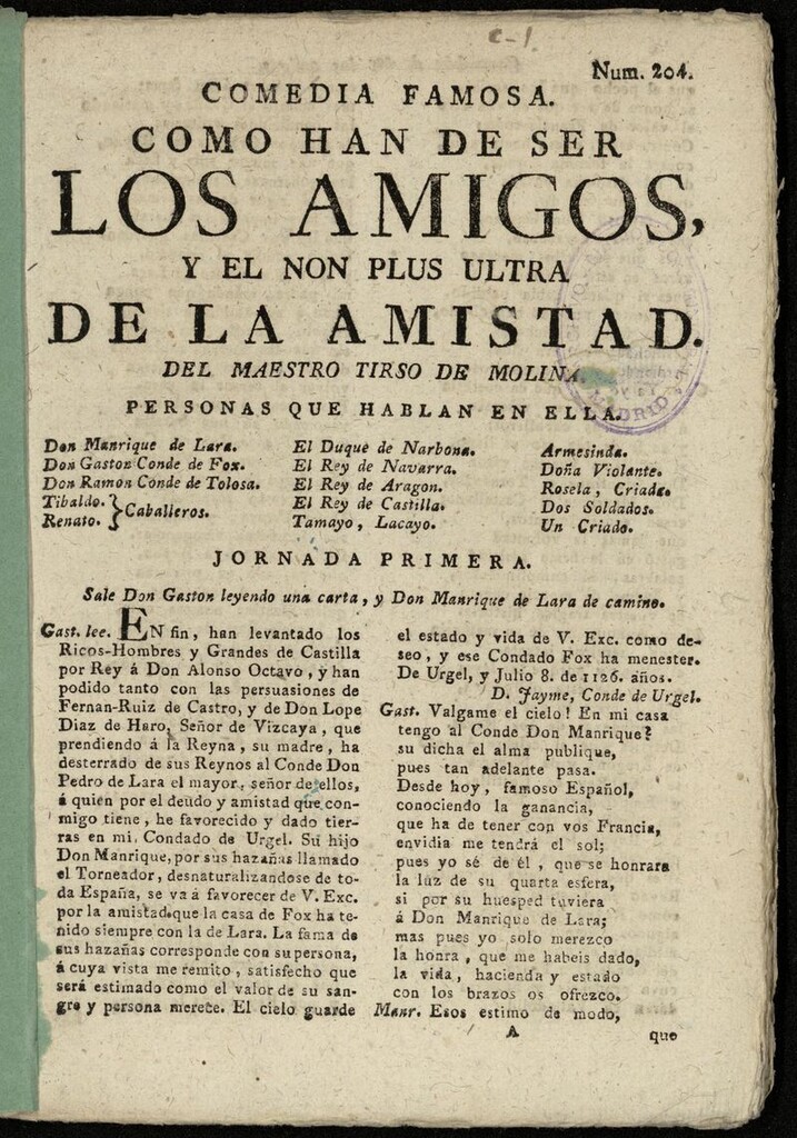 Miniatura de Como han de ser los amigos