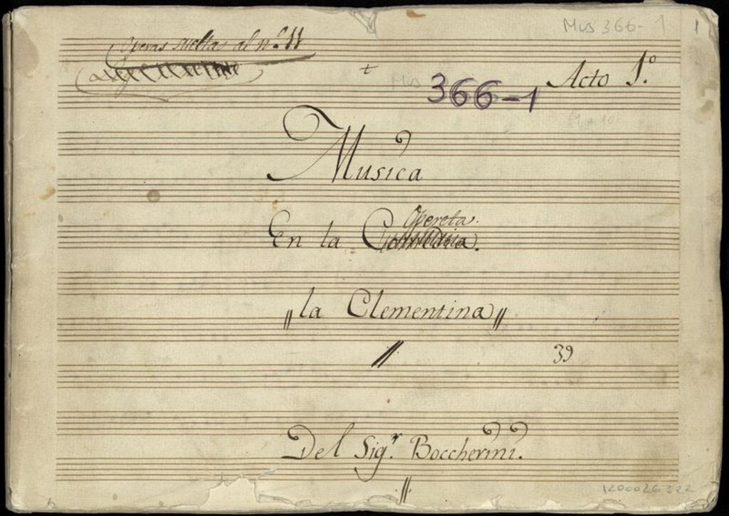 Miniatura de Música en la opereta la Clementina