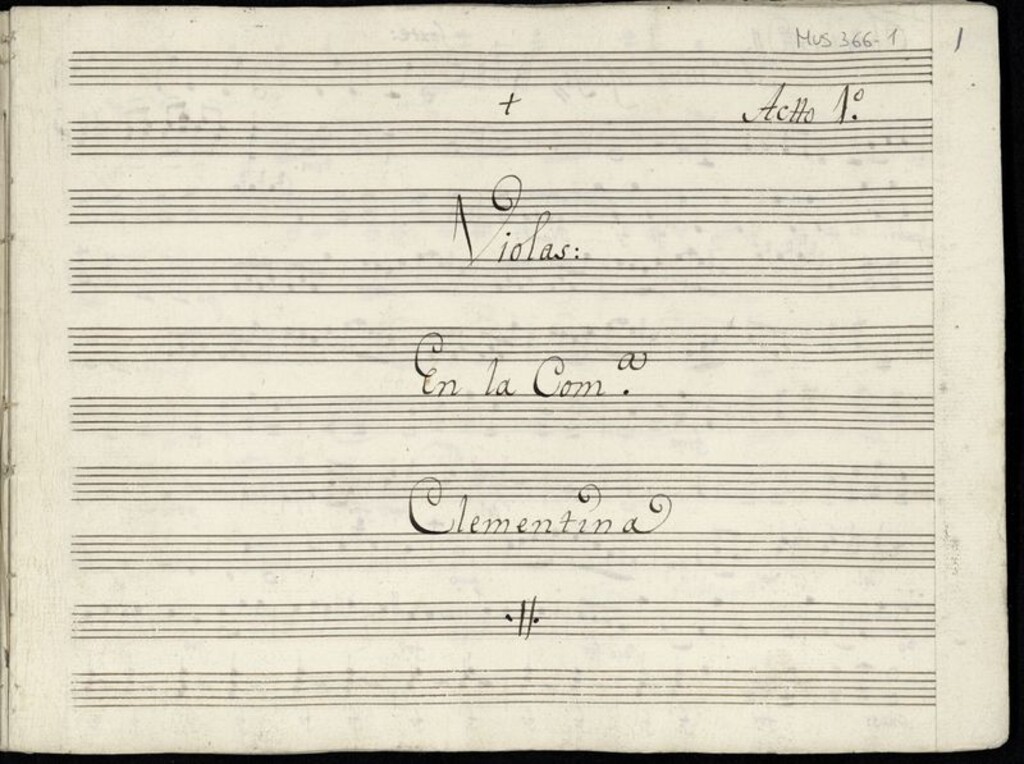 Miniatura de Violas en la comedia Clementina