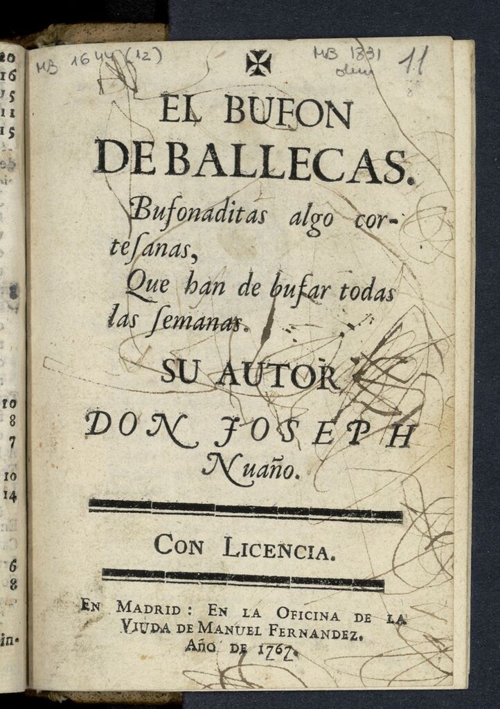 Miniatura de El bufon de Ballecas : bufonaditas algo cortesanas, Que han de bufar todas las semanas