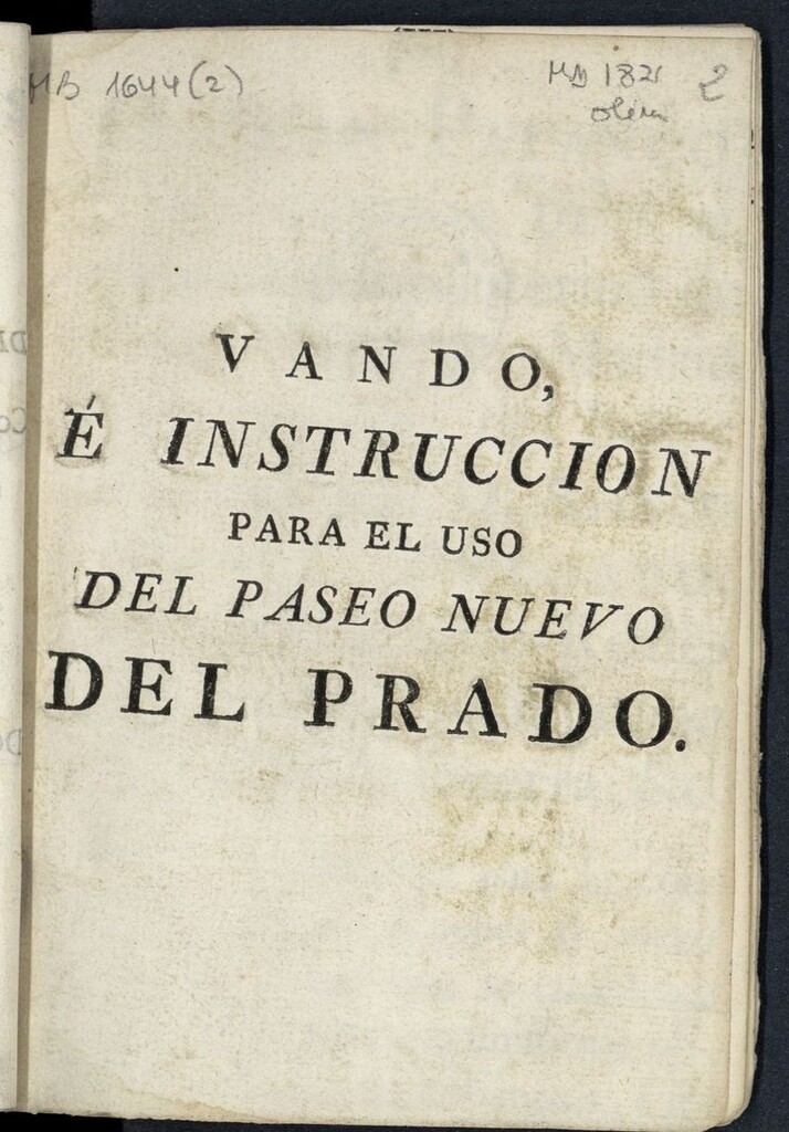 Miniatura de Vando, é instrucción para el uso del paseo nuevo del Prado