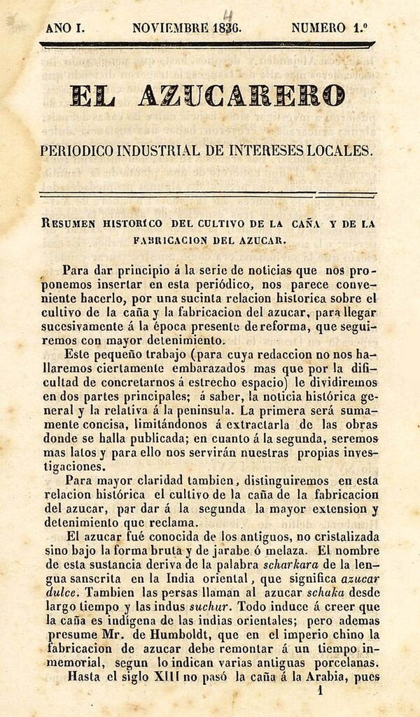 Miniatura de El Azucarero (Madrid 1846)