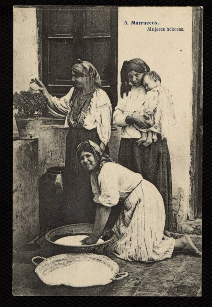 Miniatura de Marruecos. Mujeres hebreas