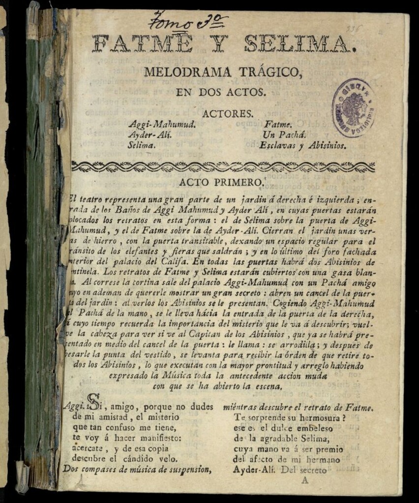 Miniatura de Fatme y Selima