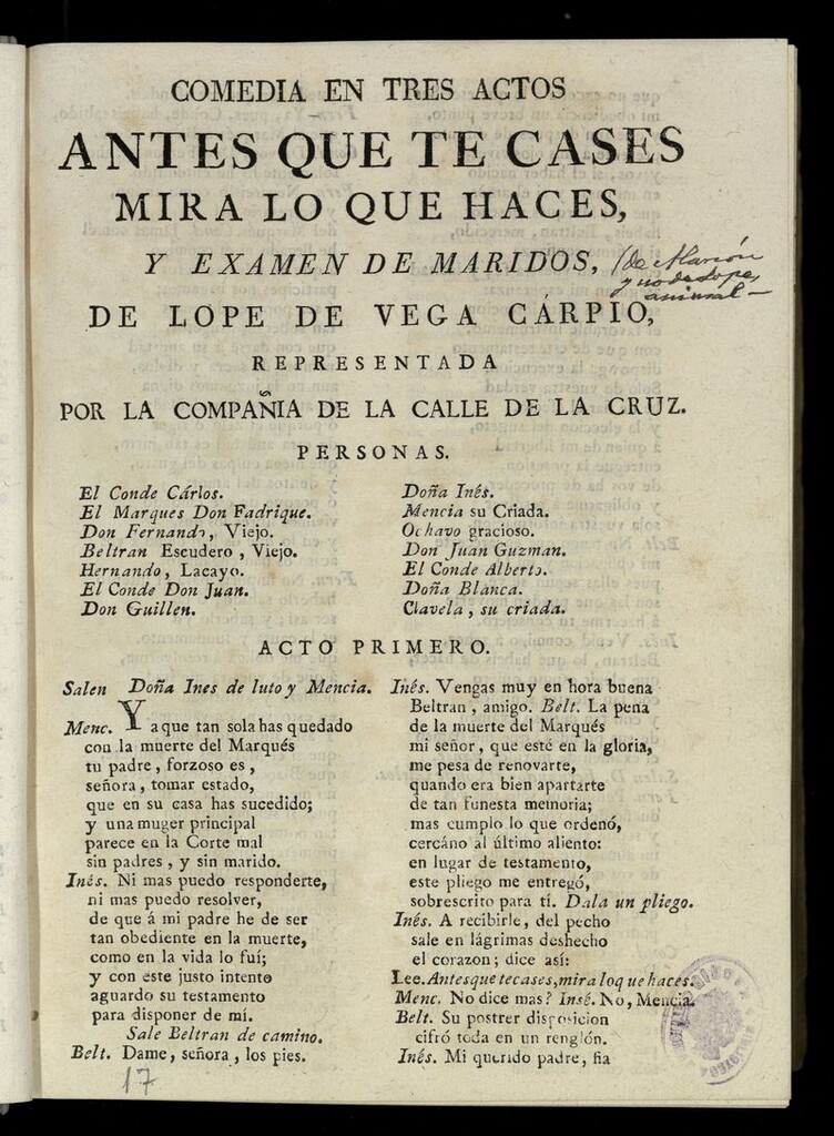 Miniatura de Antes que te cases mira lo que haces