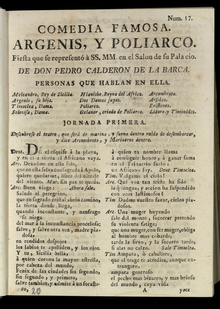 Miniatura de Argenis y Poliarco