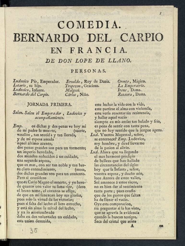 Miniatura de Bernardo del Carpio en Francia