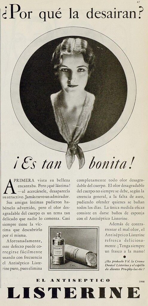 Miniatura de ¿Por qué la desairan?... ¡Es tan bonita!: Publicidad de Antiséptico Listerine