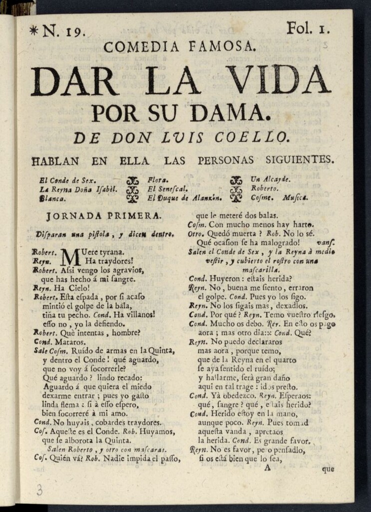 Miniatura de Dar la vida por su dama