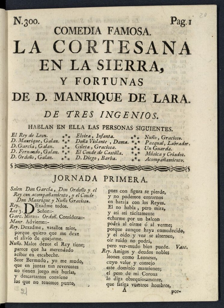 Miniatura de La cortesana en la sierra
