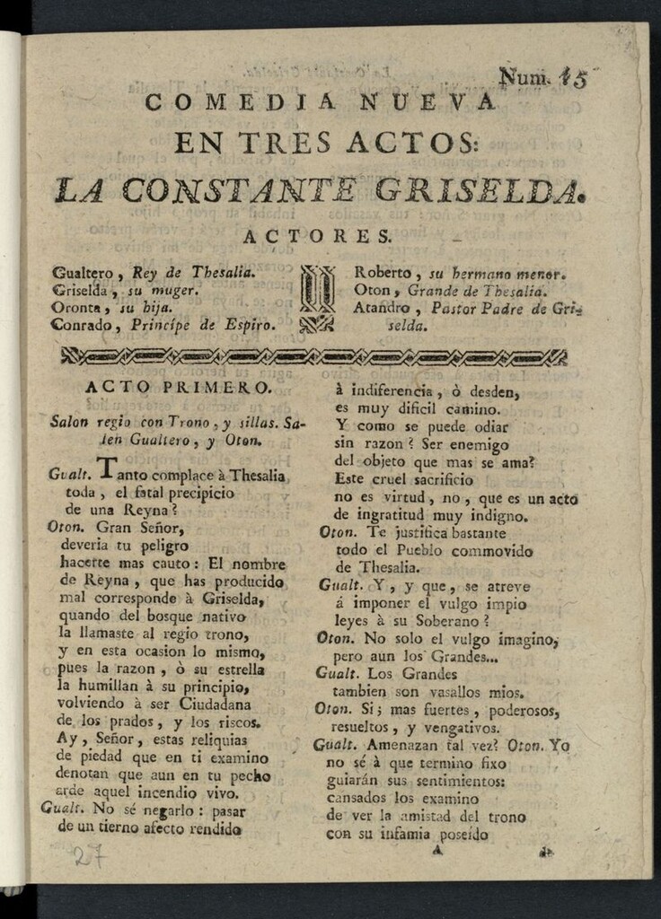 Miniatura de La constante Griselda