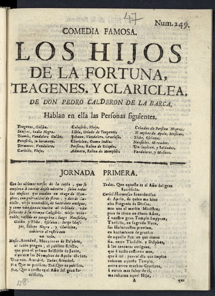 Miniatura de Los hijos de la Fortuna, Teágenes y Claricea
