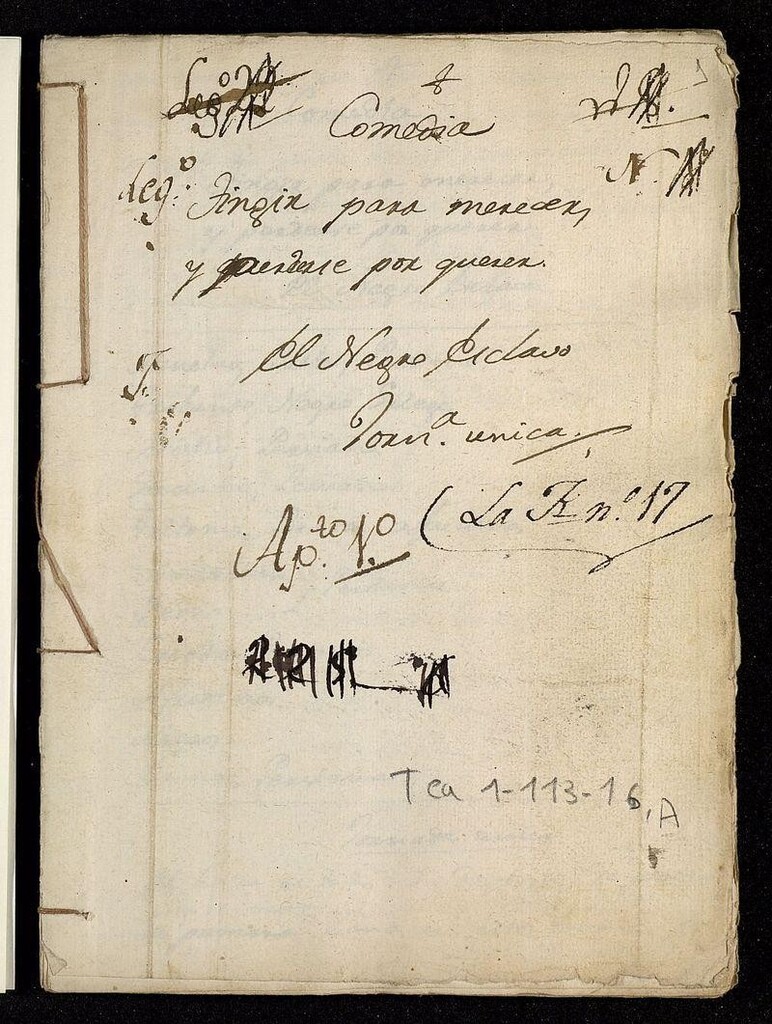 Miniatura de Comedia Fingir para merecer y perderse por querer, El negro esclavo