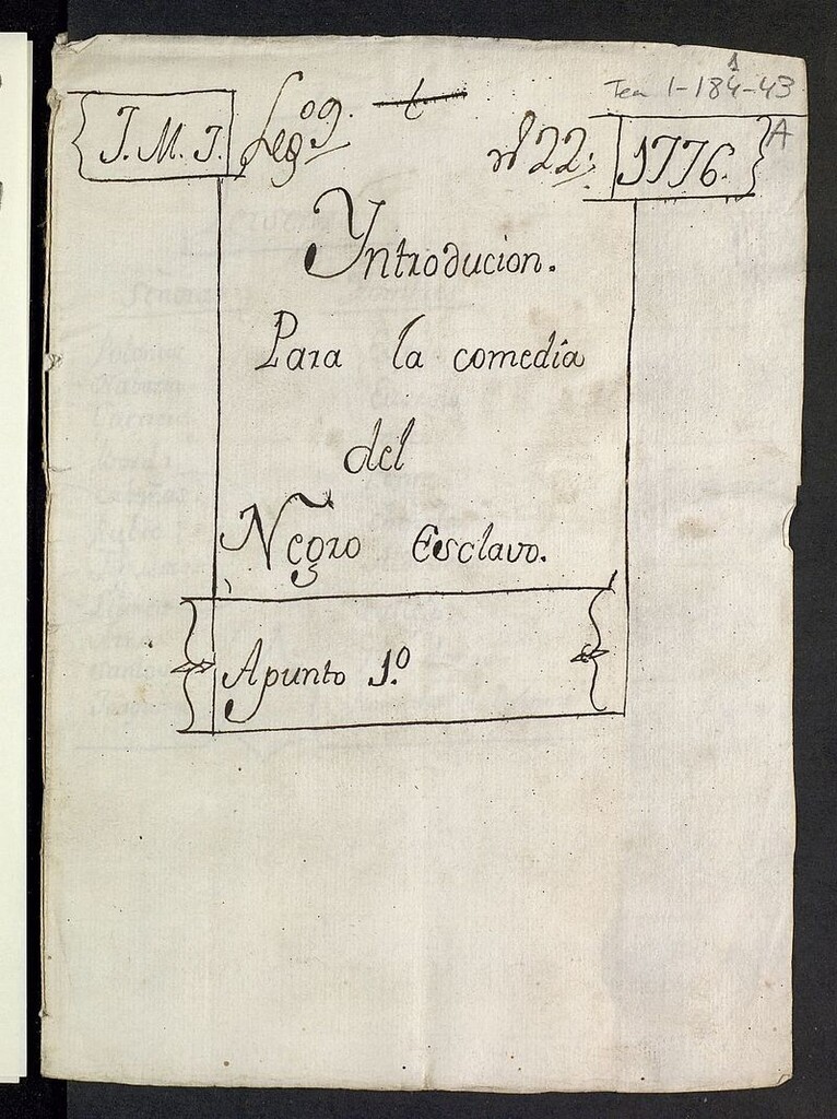 Miniatura de Yntroducción para la comedia del negro esclavo